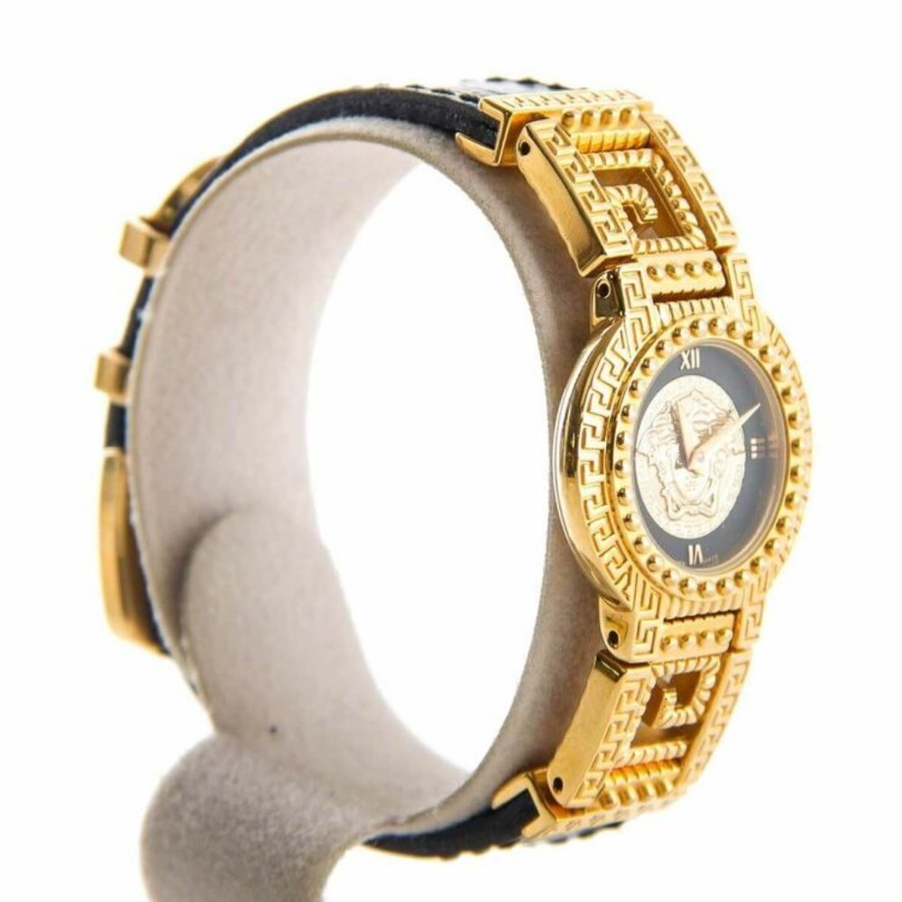 Authentic vintage ladies Gianni Versace medusa Gold plated quartz watch - Picture 3 of 11